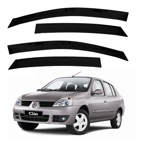 Defletor Calha de Chuva Renault Clio (Fase II) 2000 a 2016 4 Portas Ecoflex