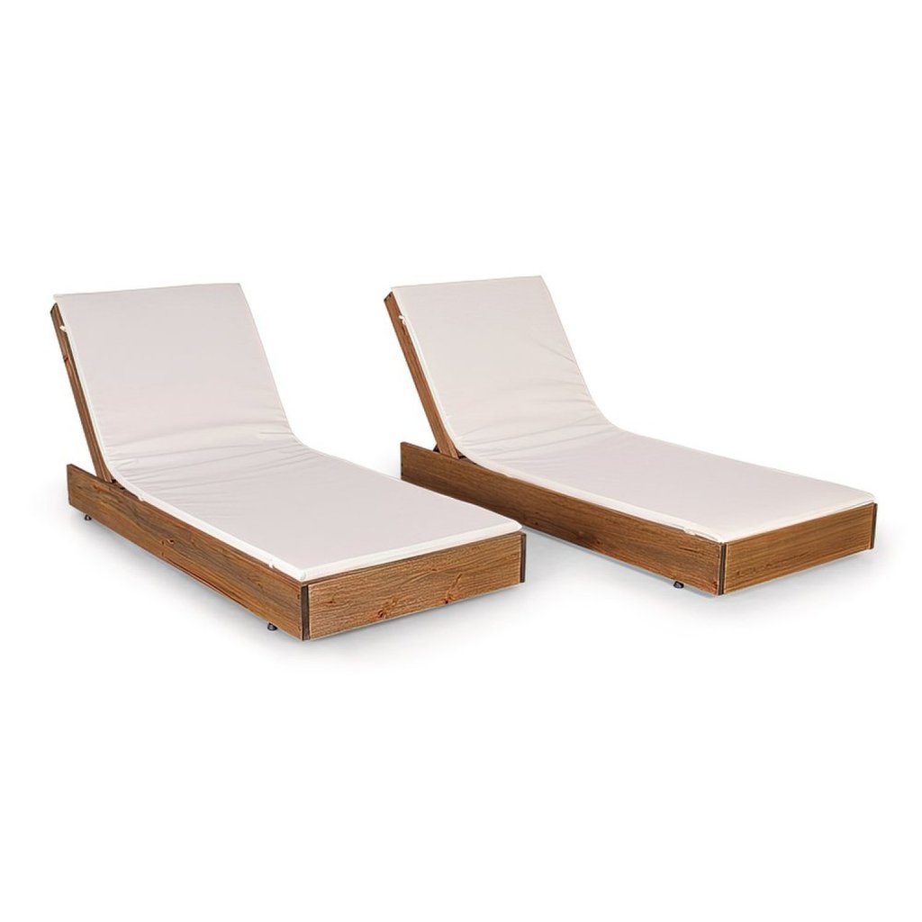 Conjunto 2 Espreguiçadeiras Versatti Rustic com Almofadas Yescasa Sim