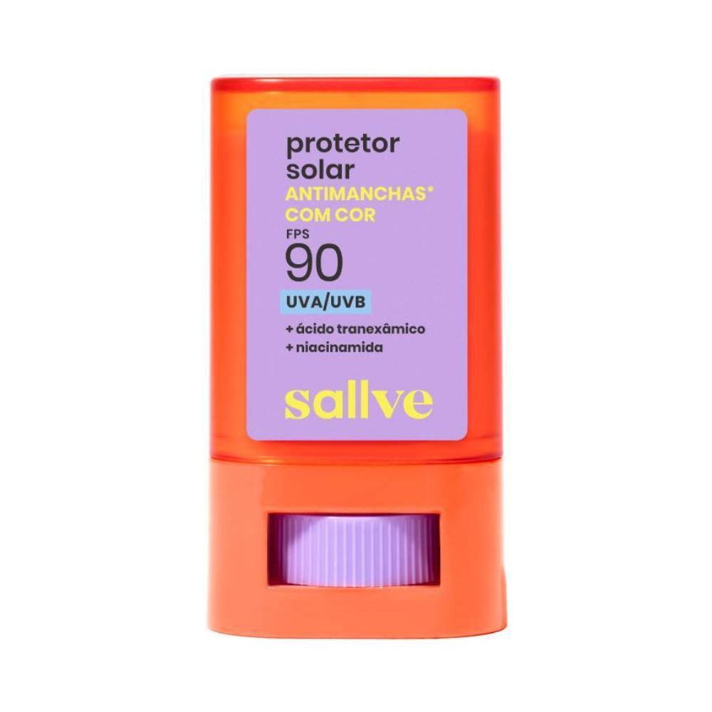 Protetor Solar Sallve Bastão com Cor Antimanchas FPS 90 Cor 5 15g