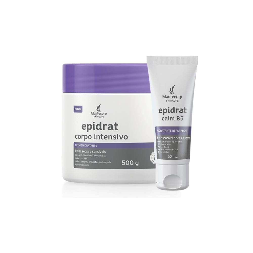 Kit Epidrat Calm B5 Facial + Epidrat Corpo Intensivo pote 500G