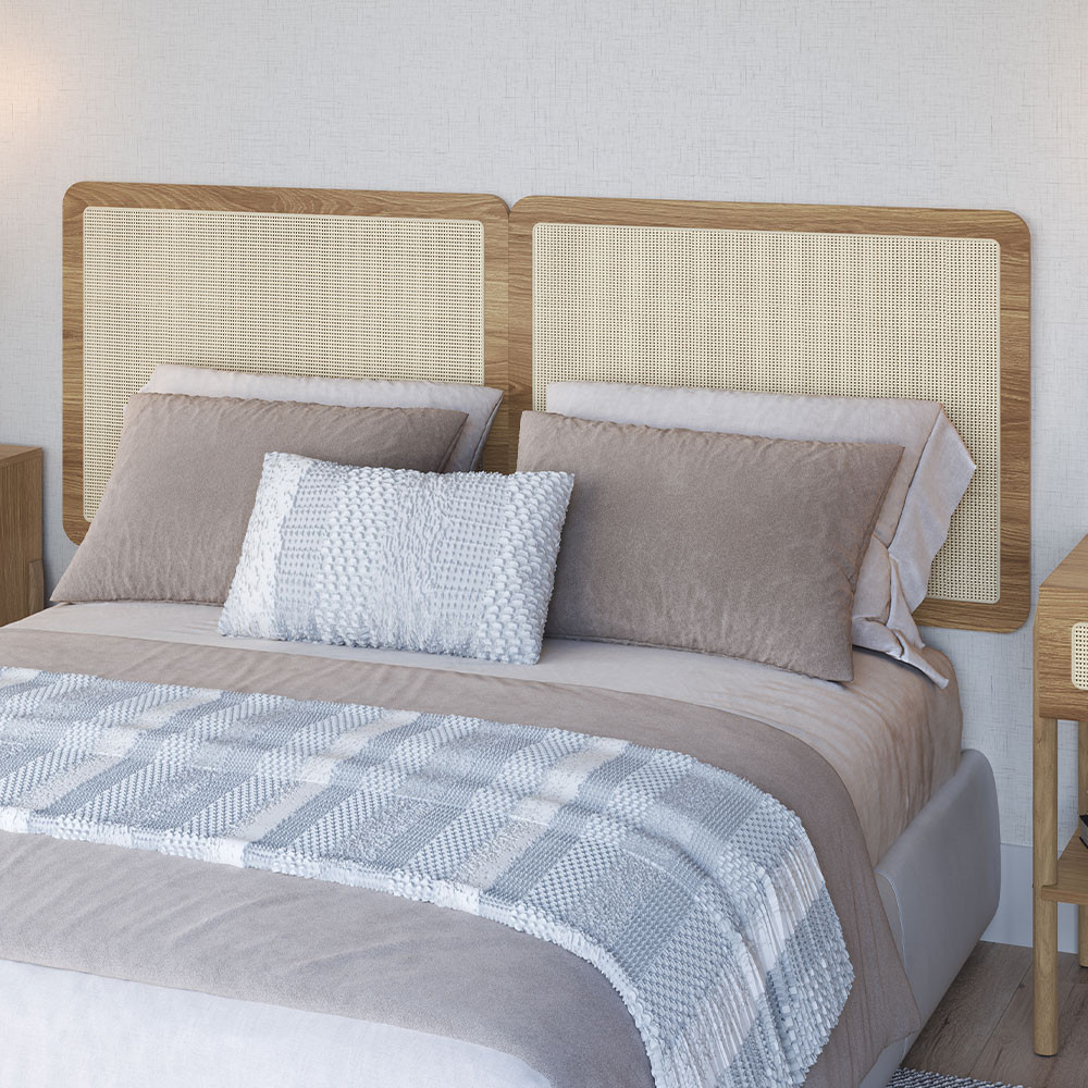 Cabeceira Cama Box Queen Painel Com Telinha 160cm Moss A03 Hanover - Lyam Decor