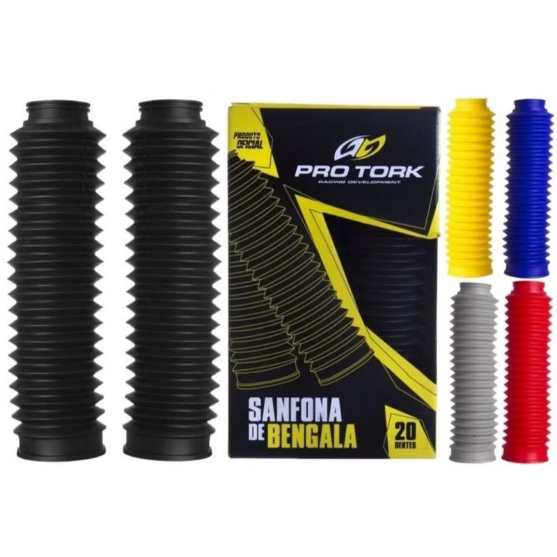 Sanfona de Bengala o par 20 Dentes compatíveis com DT 180 XTZ 125 Crosser 150 NXR Bros 125 / 150 e 160 marca Pro Tork