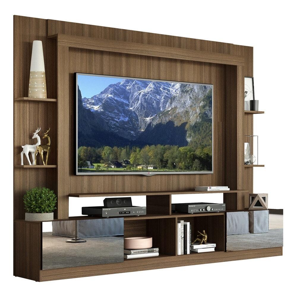 Estante com Suporte TV 65 Portas c/ Espelho Oslo Multimóveis V3382