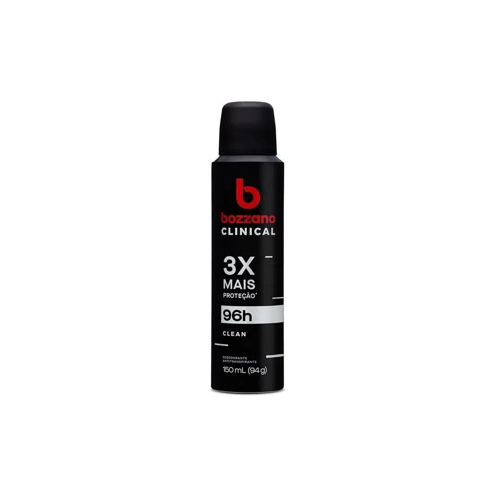 Desodorante Aerosol Antitranspirante Masculino Bozzano Clinical Clean 150ml