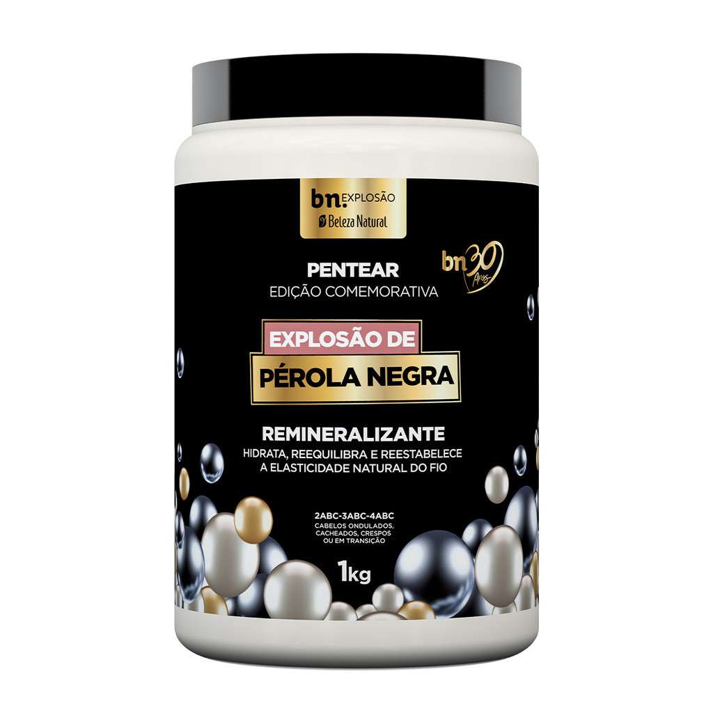 Creme de Pentear para Cachos Explosão de Pérola Negra 1Kg bn.Cachos