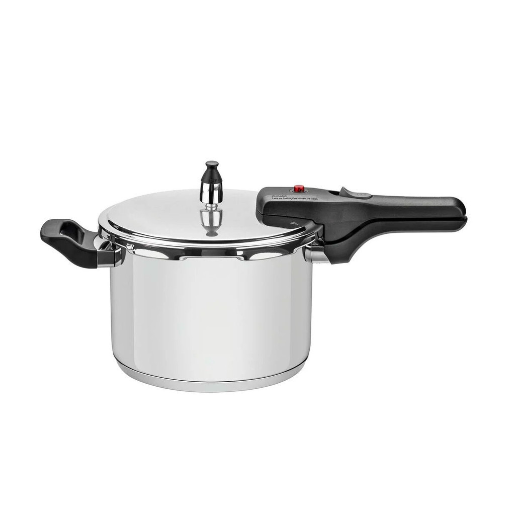 Panela Pressão Tramontina Brava Aço Inox Fundo Triplo 4,5 Litros Cabo Antitérmico