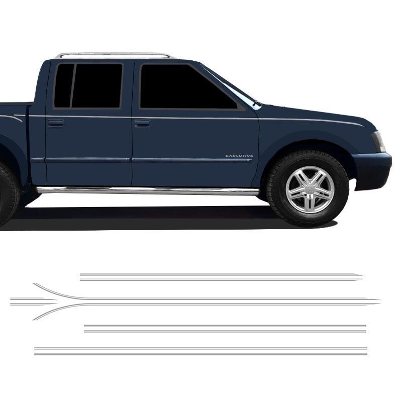 Kit Faixa Lateral S10 Executive 2007/2008 Cabine Dupla