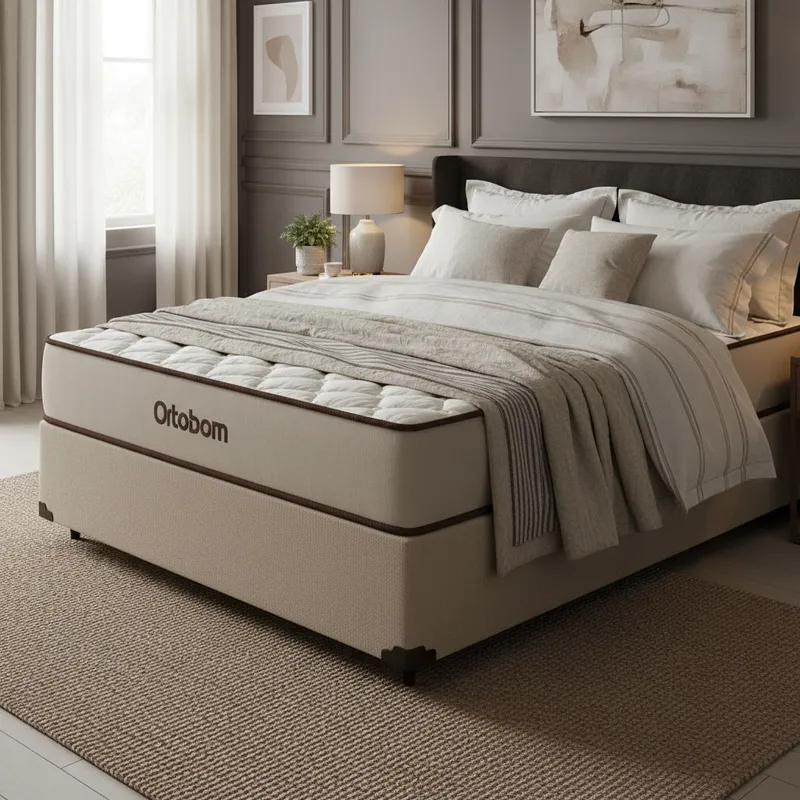 Cama Box com Colchão de Espuma D60 Double Face Force Dream Ortobom Casal 138cm