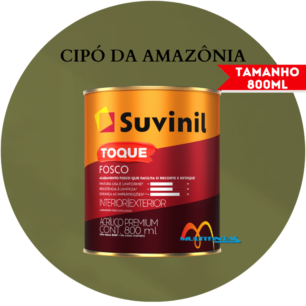 Tinta Acrílica 800ml Cor Cipó da Amazônia Toque Fosco Suvinil