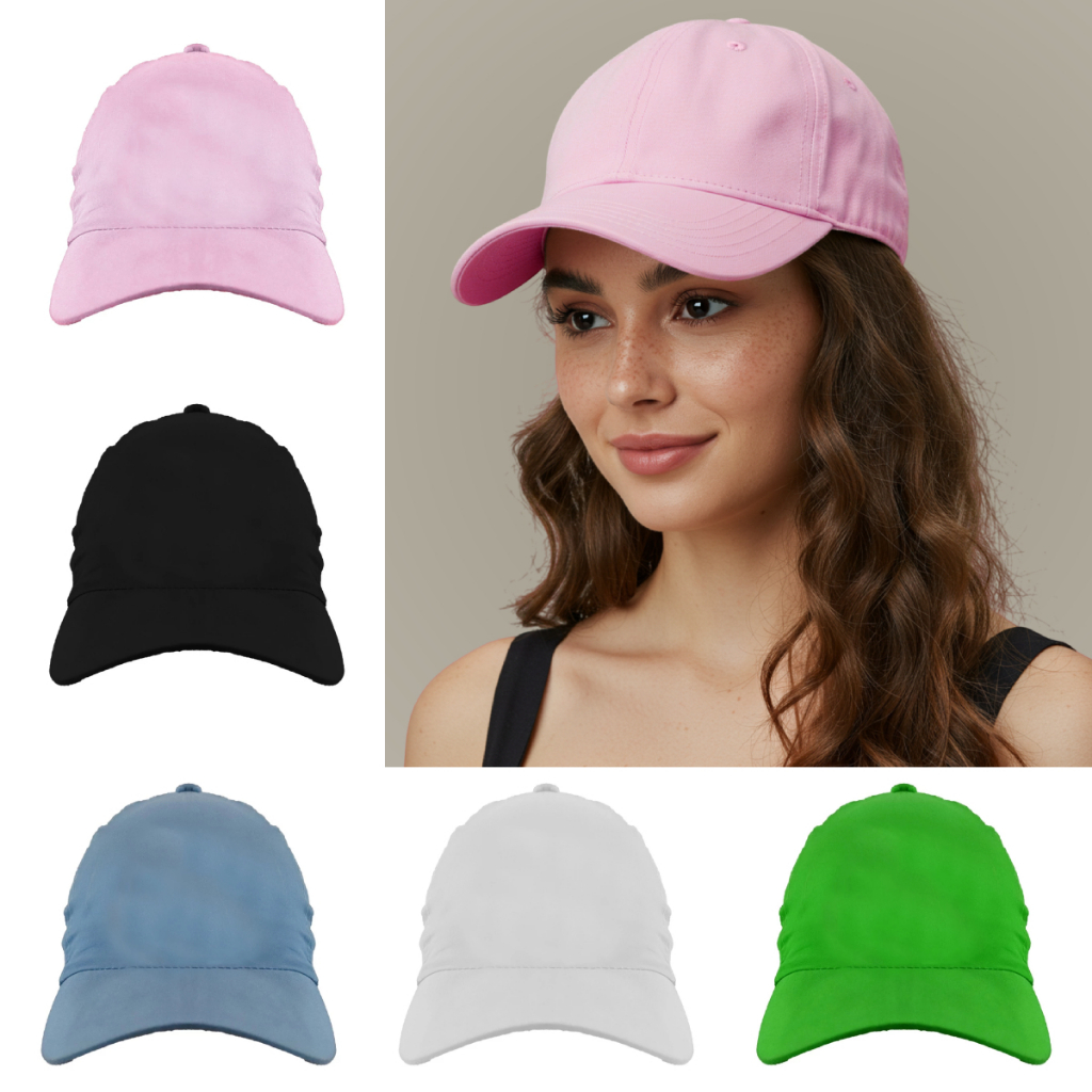 Boné Liso Tactel Aba Curva Unissex Sortido