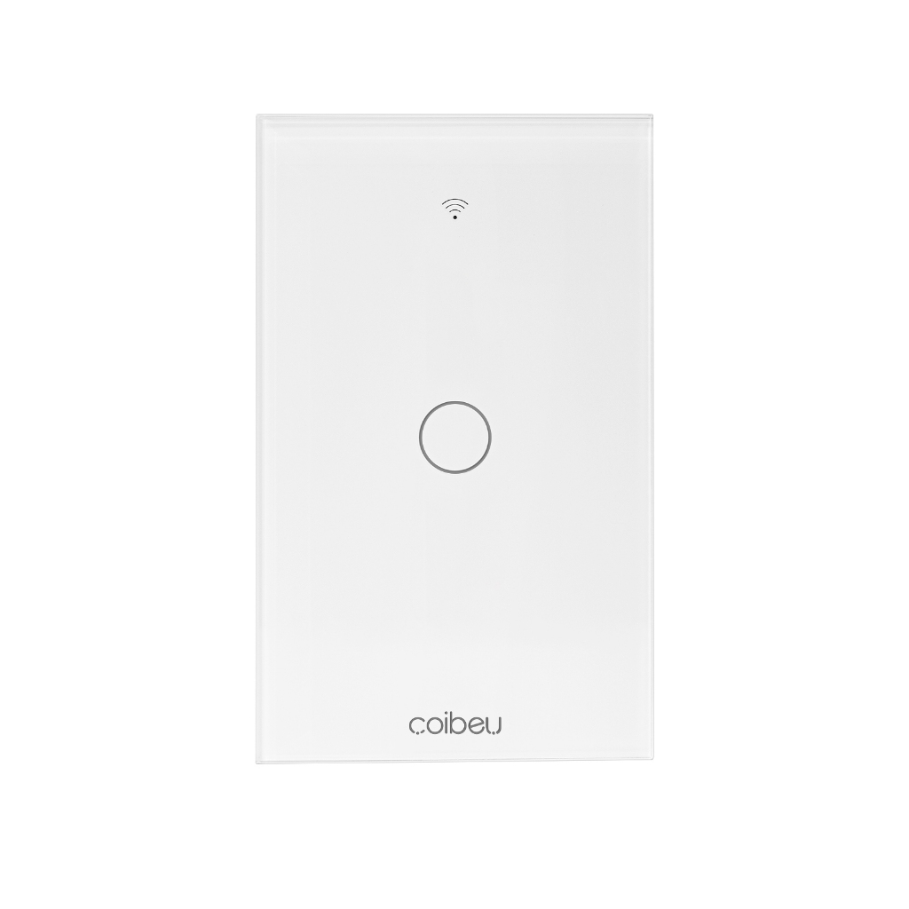 COIBEU Tuya WIFI Interruptor De Luz Inteligente 1 gang Wall Touch Switch Trabalho Com Alexa Google Home