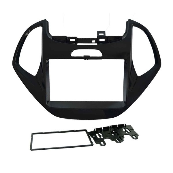 Moldura 2 Din Ford Ka / Ka+ 2014, 2015, 2016, 2017 - Black Piano