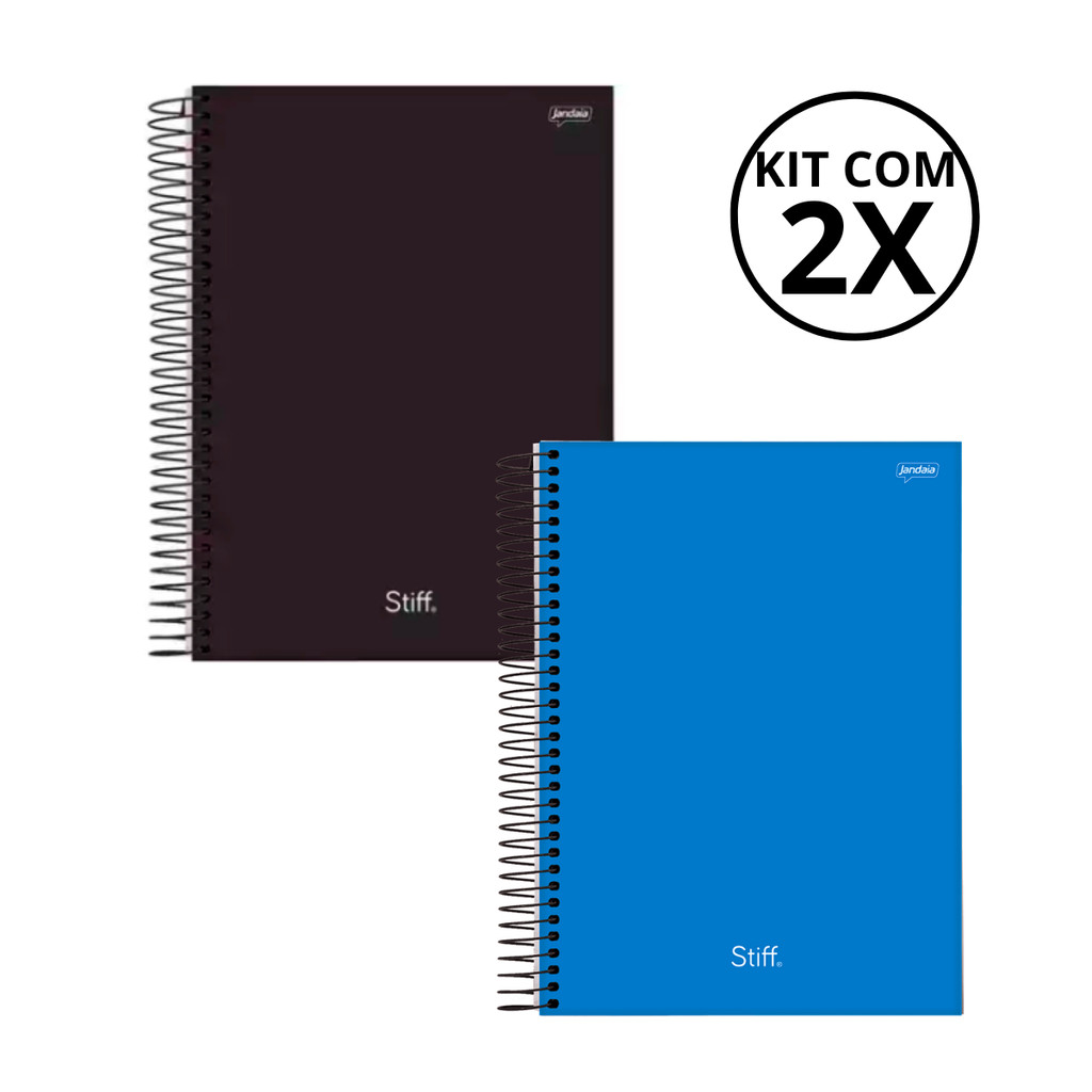 Kit Com 02 Cadernos Universitário 15 Matérias Stiff - Jandaia KIT 03