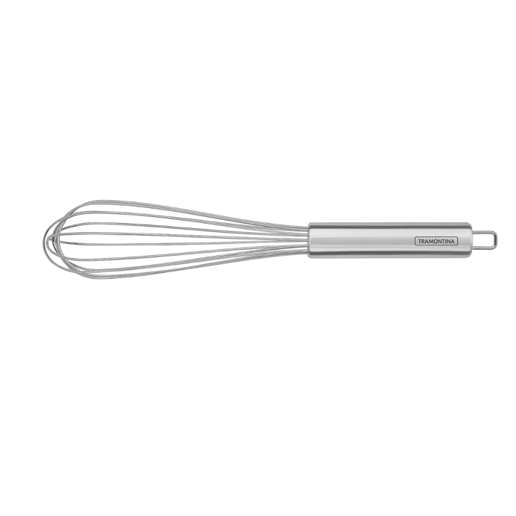 Batedor De Mão Para Bolo Tramontina 37cm Inox Fuê Fouet