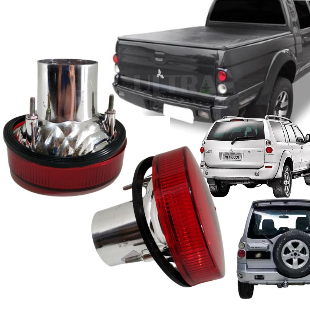 Lanterna Traseira Posição Meia-luz / Freio Mitsubishi L200 / Pajero / TR4 2003... - 90mm - Vermelha