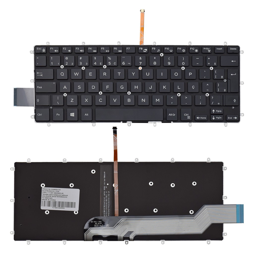 Teclado para Notebook Dell Inspiron 15-7560 Com Iluminação