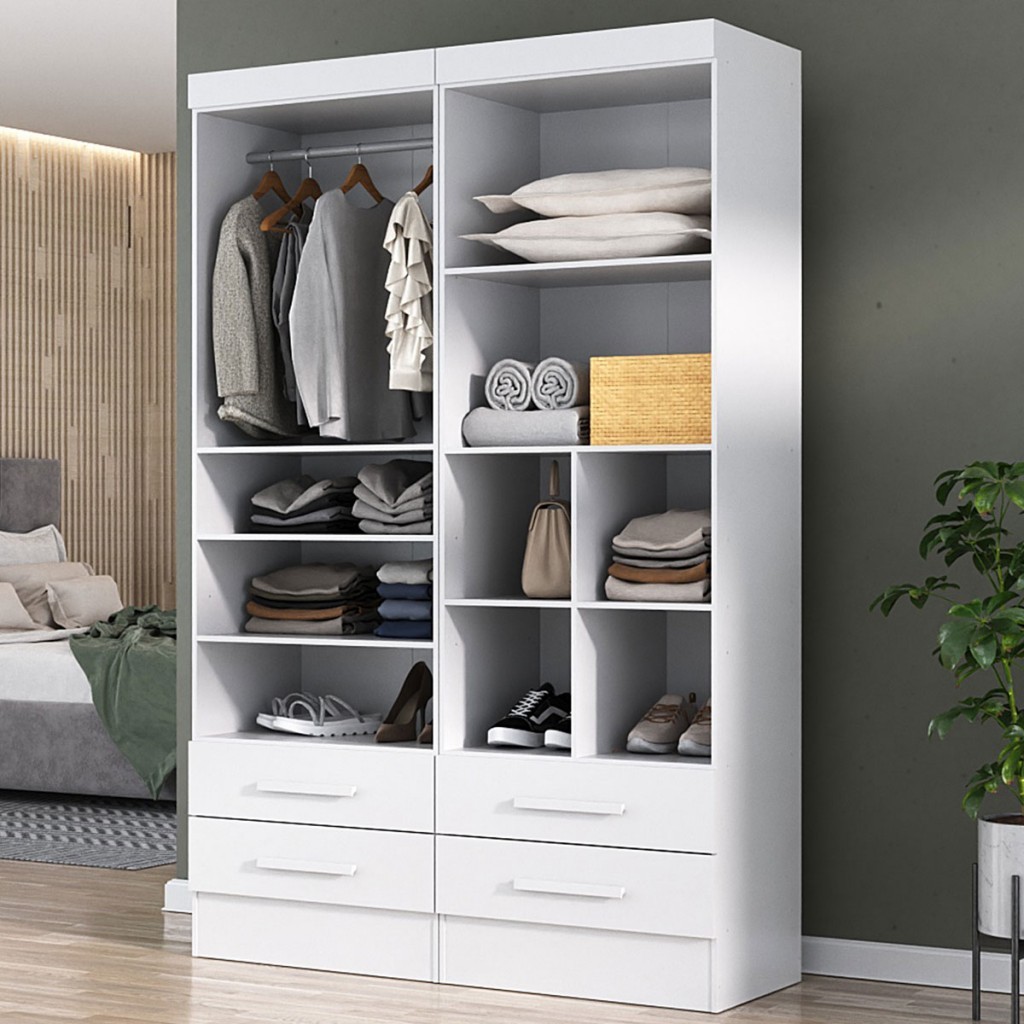Closet Modulare 4 Gavetas 7 Prateleiras - Panorama Móveis