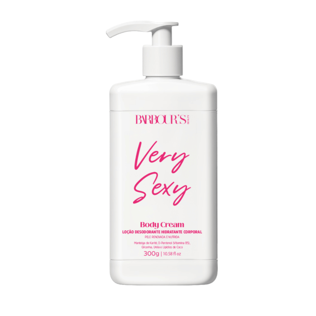 Creme Hidratante Corporal Very Sexy Barbours Beauty 300g Fragrância Suave Desodorante Body Cream