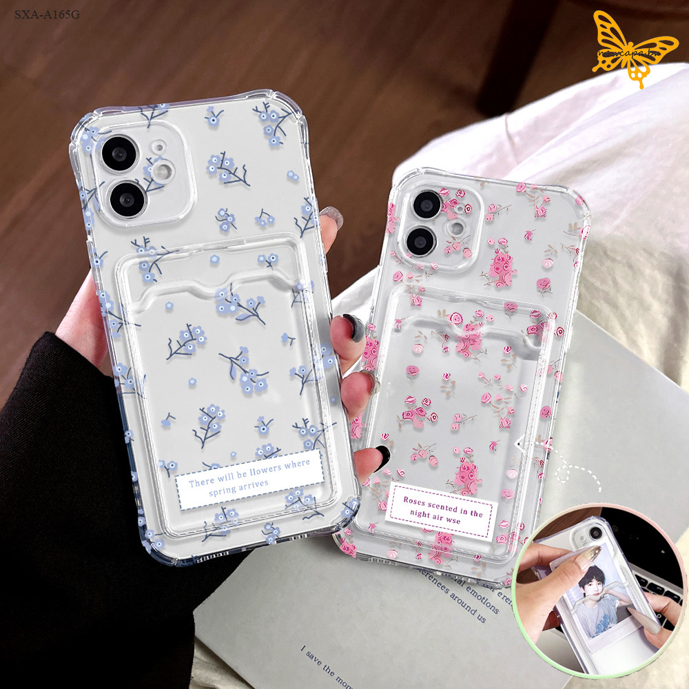 Capa Porta-Cartões Para Samsung Galaxy A16 A06 A15 A14 A13 A12 A10S A05S A05 A03 Core 4G 5G Silicone Capinha KB 6043