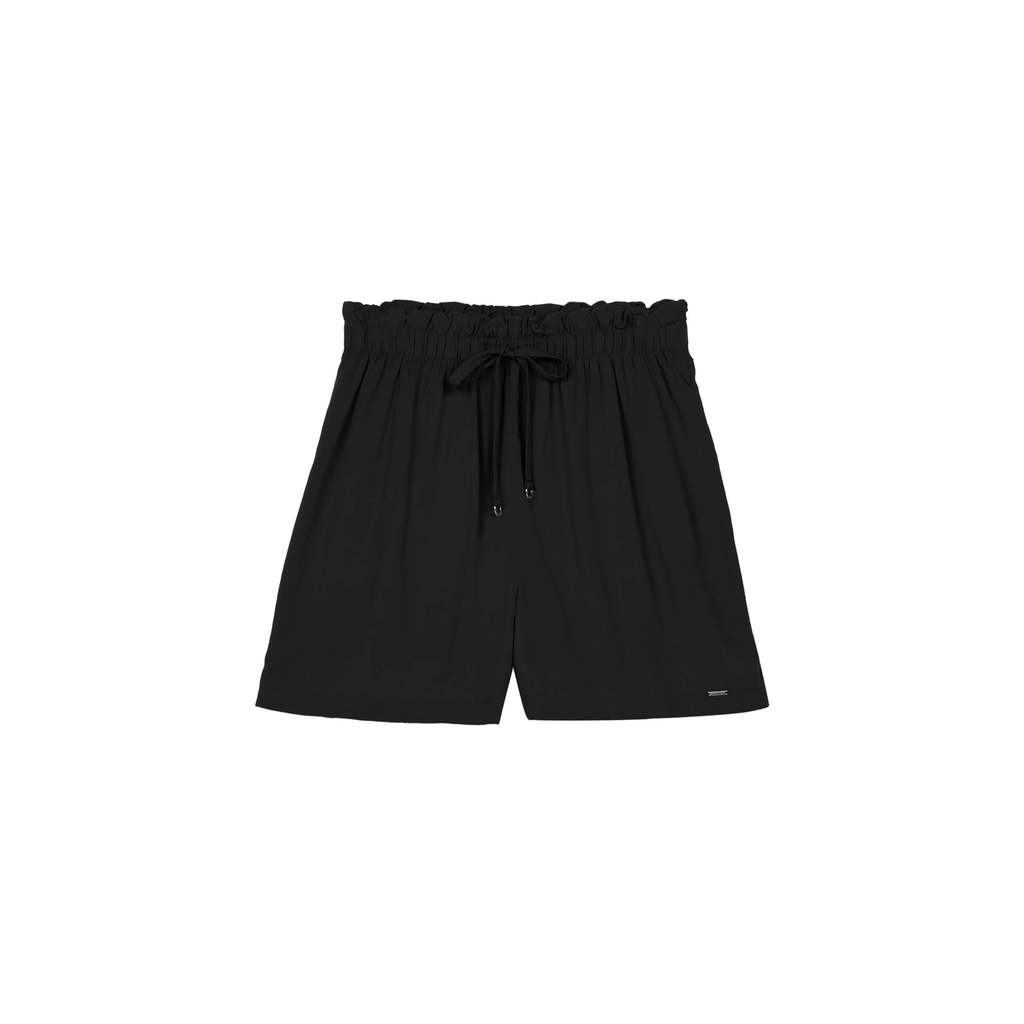 Short Feminino Tecido de Viscose Marialícia Preto