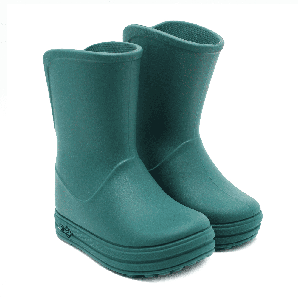 Galocha Bota de Chuva Infantil Básica Reciclável Confortável Plugt Linha Sustentável Verde