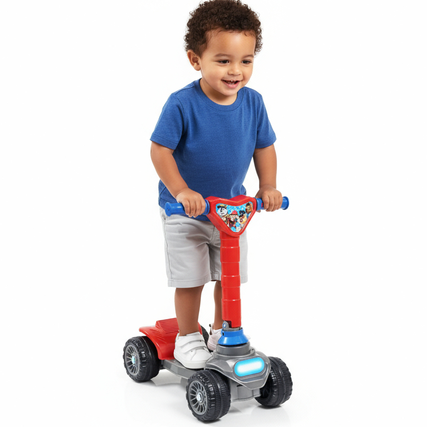 Patinete Infantil 4 rodas Menino - 2 a 5 anos - 64cm Altura Altura - Dobrável - Inmetro QUEEN SHOP