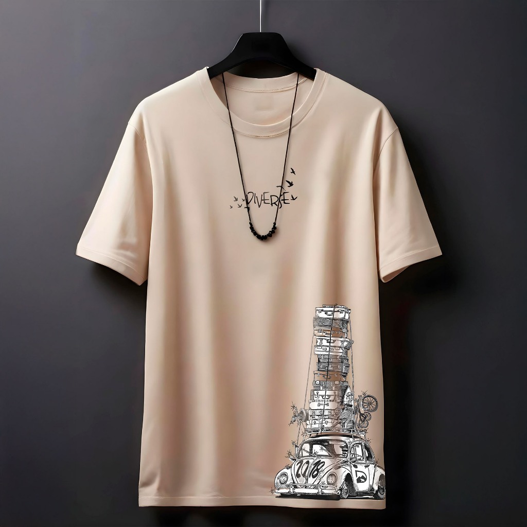 Camiseta Masculian DIVERSE PÉ NA ESTRADA 100% Algodão Plus Size