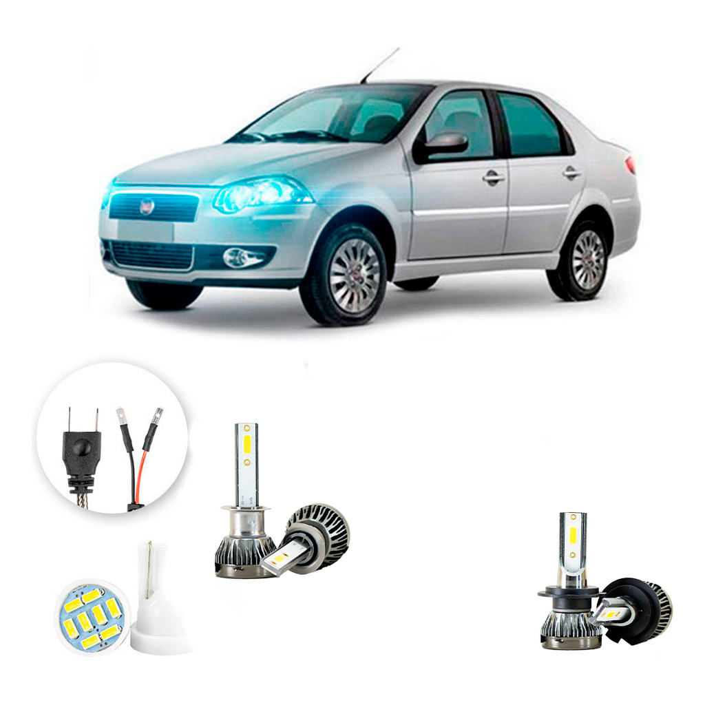 Ultra Led Nano 22000lm Fiat Siena G4 2009-2013 Alto Baixo