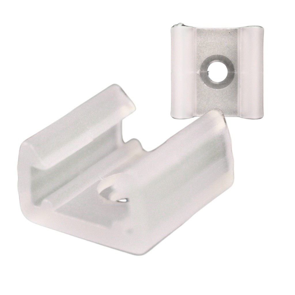 Kit 20 Presilha P/Fixação Mangueira Led/Fita Cob Chata 11mm