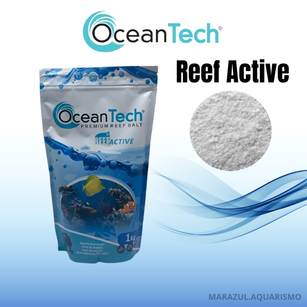 Sal Marinho 1kg Premium Reef Active Da Ocean Tech Para Aquários