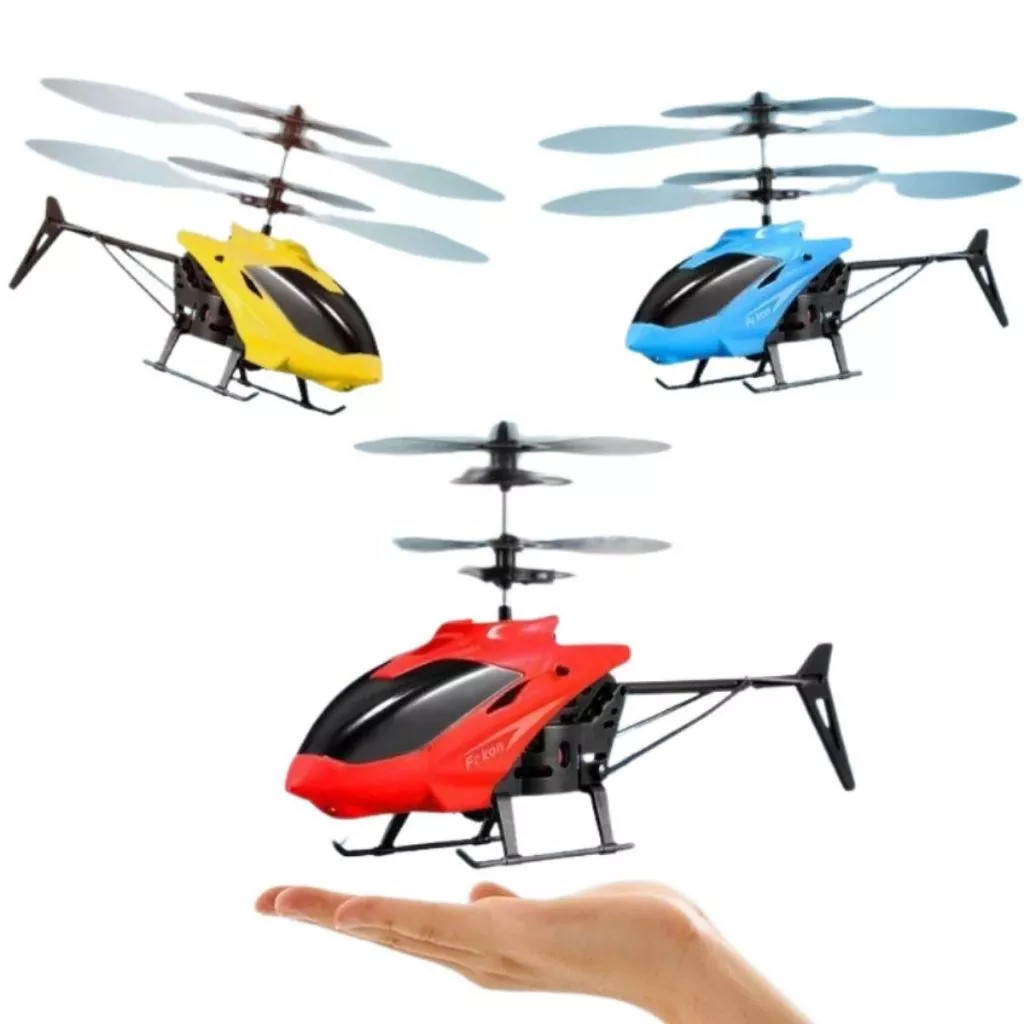 Avião Movido Por Sensor De Mão, Helicóptero Sensorial com LED, Voa Automaticamente Presente Crianças