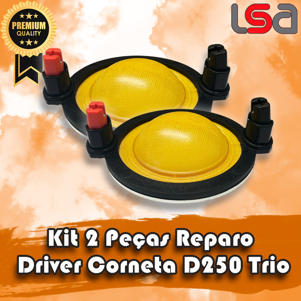 2 Peças Reparo Compativel com Driver Corneta D250 Trio Reforçado 8ohms