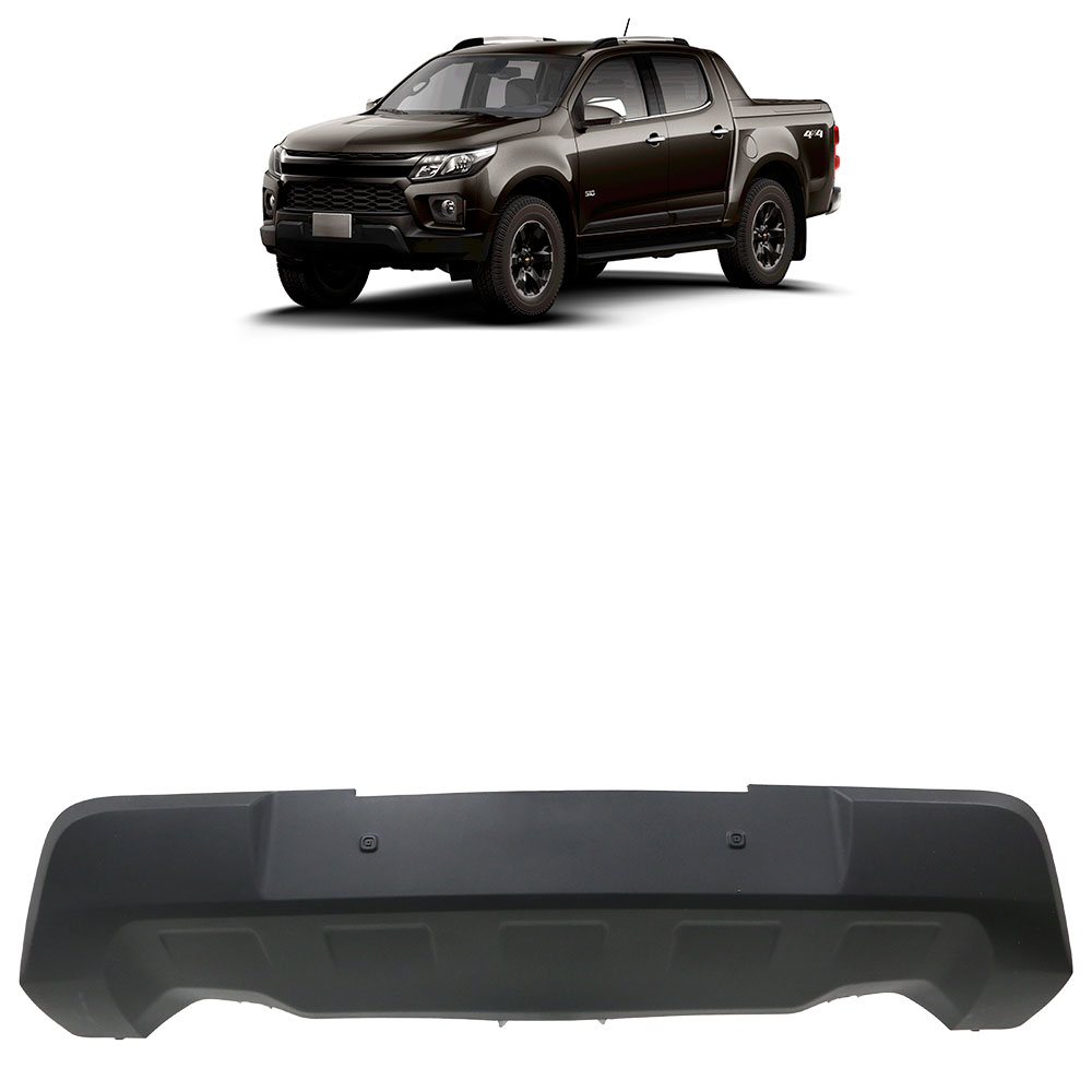 Spoiler Parachoque Dianteiro S10 2021 2022 2023 Sem Furo Preto Texturizado