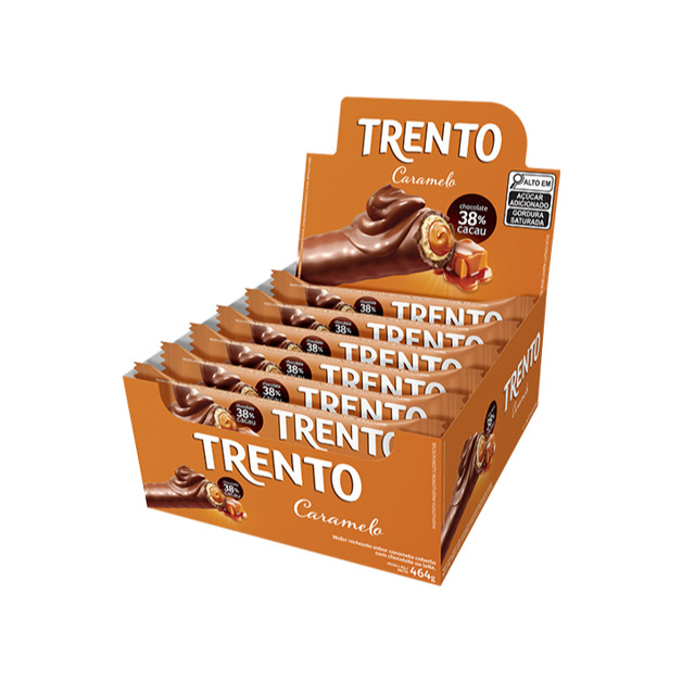 Chocolate Trento Caramelo Com 16 Unidades De 29g