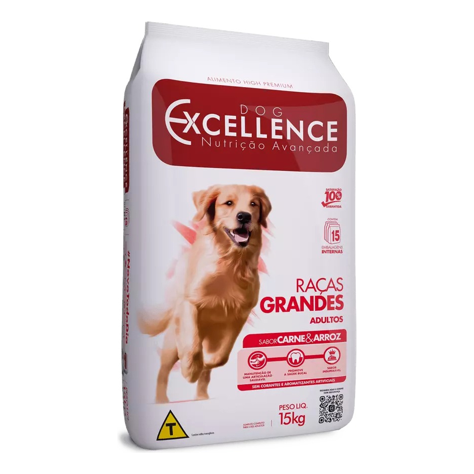 Ração Dog Excellence Raças Grandes Adulto Carne 15Kg