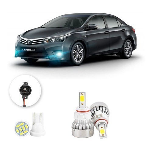 Lampada Farol Milha Led Toyota Corolla 2015 A 2017 20000lm