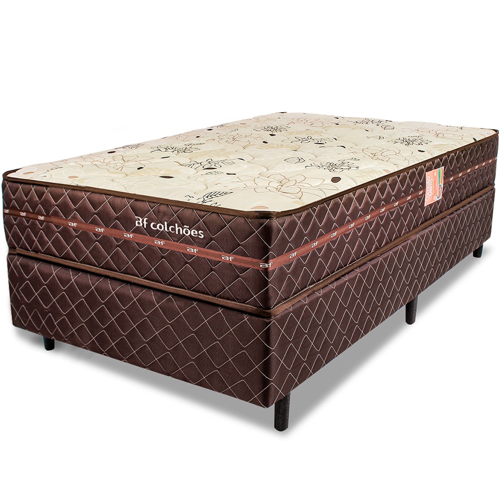 Cama Box com Colchão Solteiro Ortopédico D33 88x188cm Bf Colchões