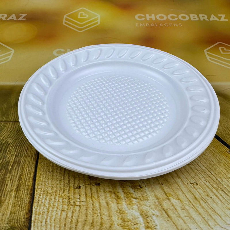 500 Prato Descartável 15cm Prato para Bolo de Festas Pratinho Descartável