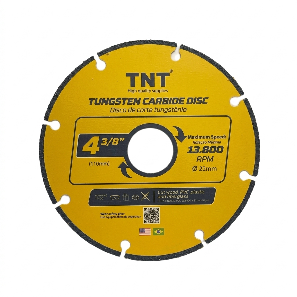 KIT Disco Corte Tungstênio Laminados Madeira Mdf Rodapé Poliestireno Tnt