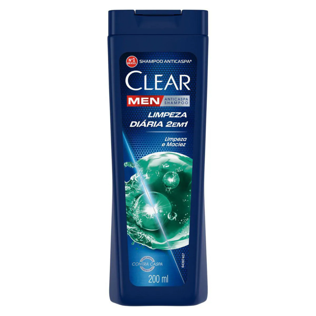 Shampoo Clear 2 Em1 Limpeza Diária 200ml