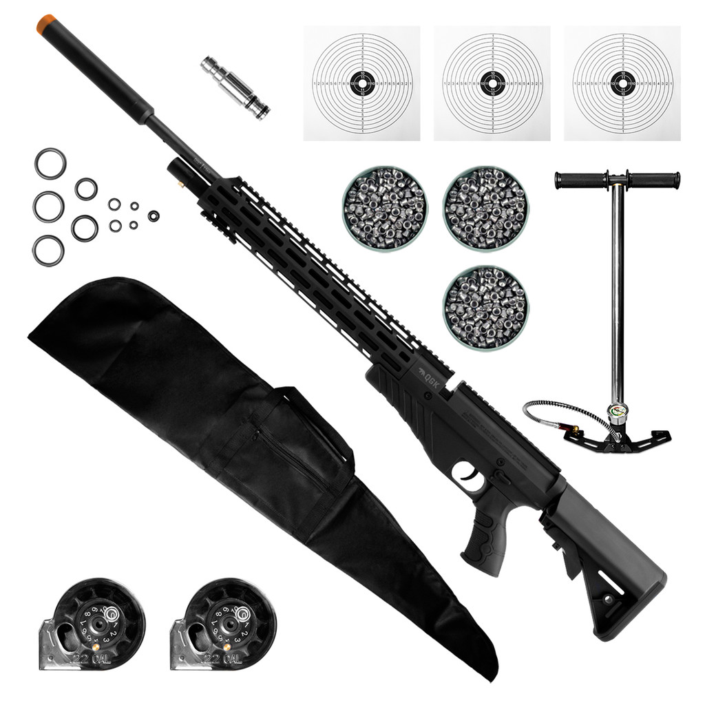 CARABINA PRESSÃO AIRGUN PCP G850T 5,5 QGK+ BOMBA + CAPA + 3 CHUMBINHOS