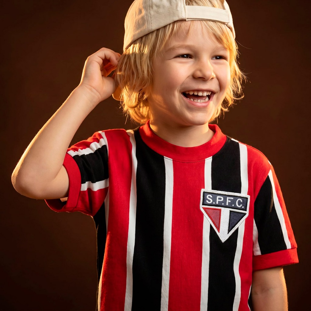 Camisa São Paulo Retrô 1976 Infantil Oficial