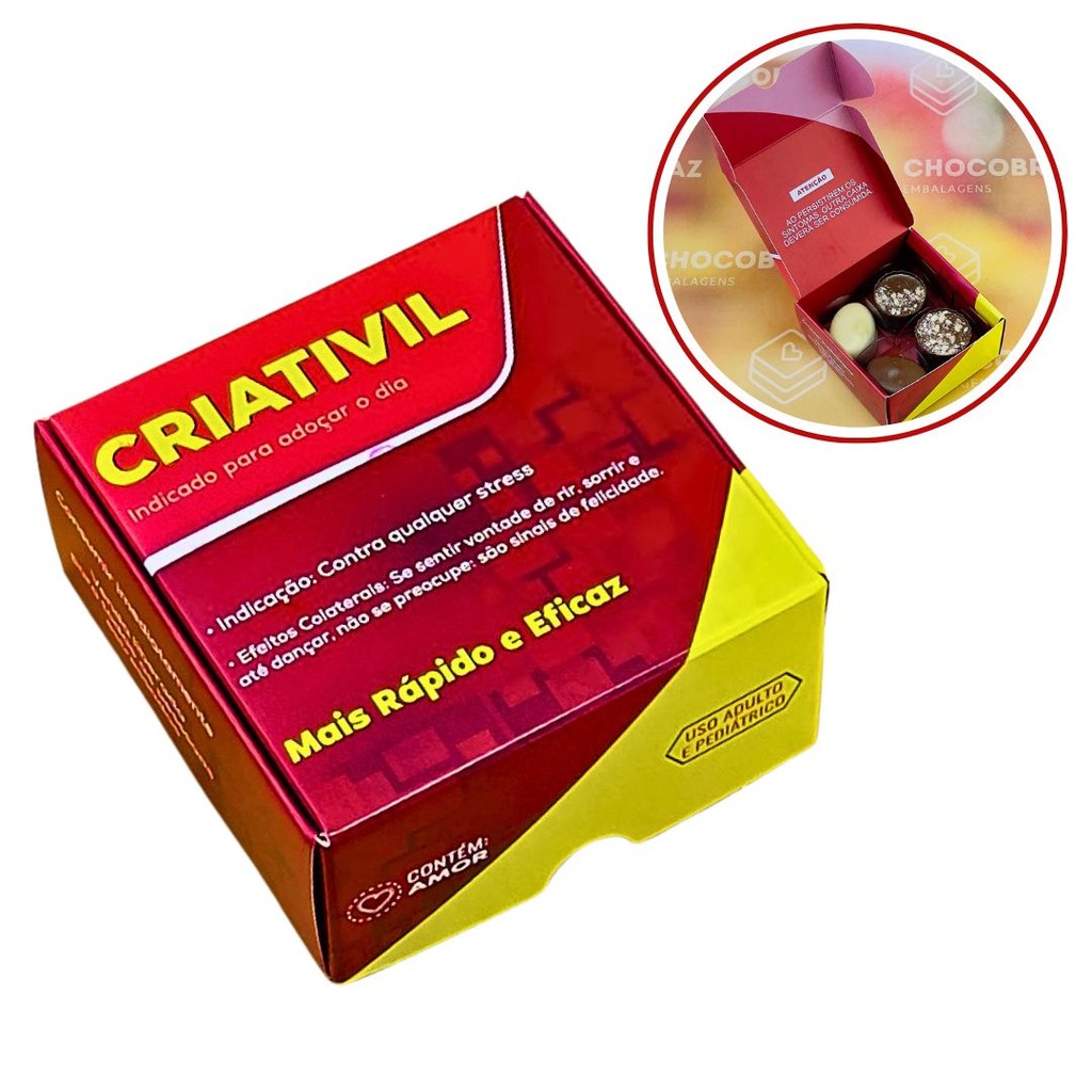 10~50 CAIXA 04 DOCES CRIATIVIL NOVO 8X8X4 ID5247 (IDEIA)