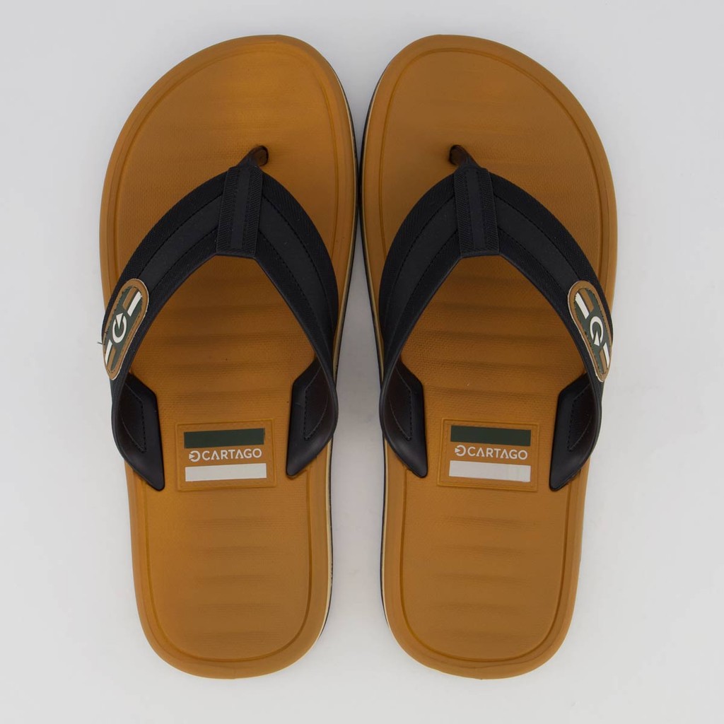 Chinelo Cartago Paris II Marrom e Preto