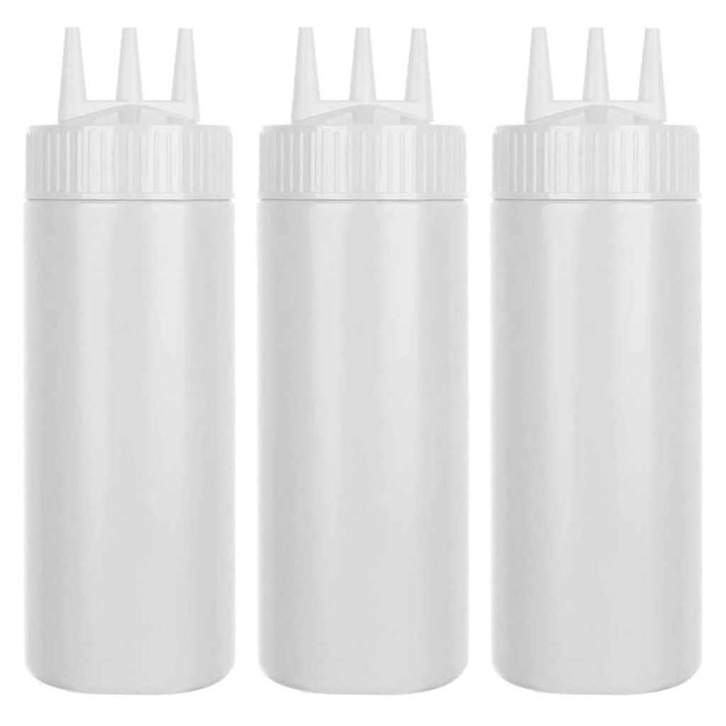 Kit 3 Bisnagas para Molhos Profissional Graduada 3 Bicos 450ml