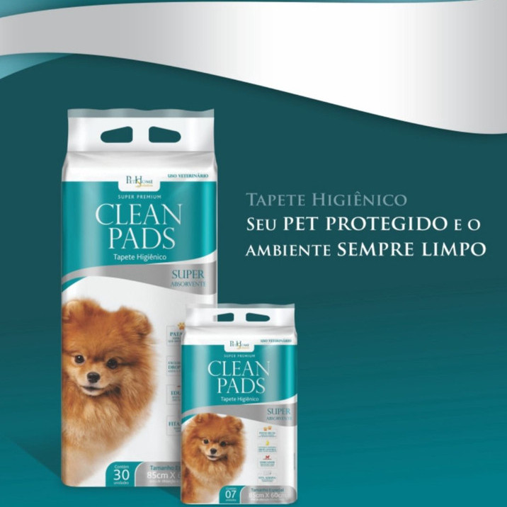 Tapete Higiênico Clean Pads 85x60 Com 30 Unidades Para Caes