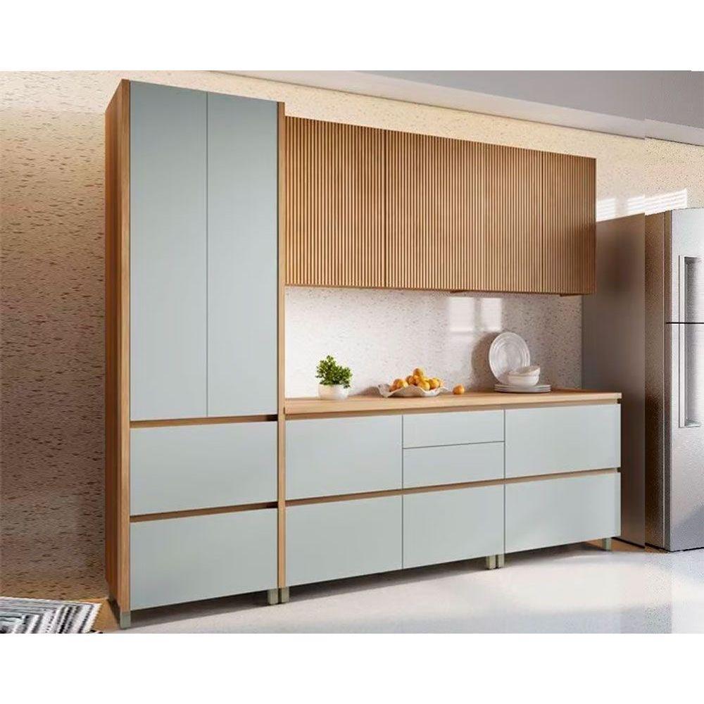 Cozinha Completa Nesher 5 Peças Rainha C5P33 Nature/Verde