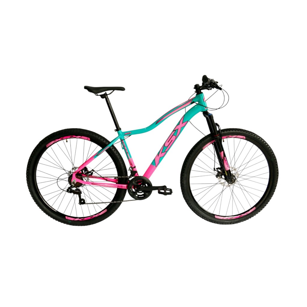 BICICLETA BIKE ARO 29 MTB ALUMÍNIO KSX 21V MARCHAS INDEX CAB. INTERNO FEMININA