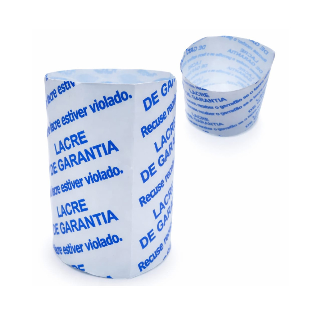 Kit 100 Lacre De Segurança Garantia Galão Garrafão de 10 e 20 Litros Água Mineral Termoencolhivel