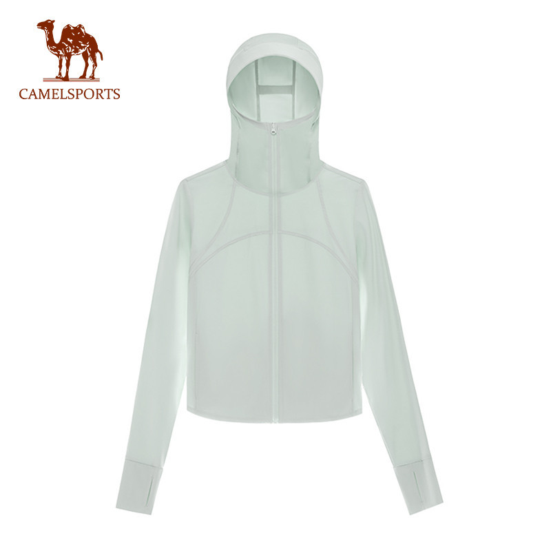 CAMEL SPORTS Roupas De Proteção Solar Femininas Slim Summer Ice Silk Casaco Fino Anti-UV Exterior Slimming